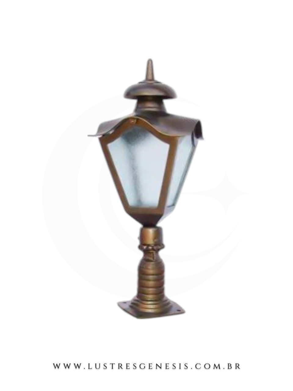 Poste Balizador de Jardim Externo 70cm em Alumínio Fundido Clássico para Fachada, Muro, Garagem e Área Externa Gourmet